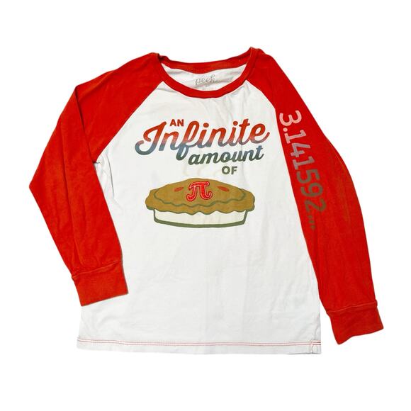 Peek Infinite Amount of Pi Raglan Shirt Size 6/7 - Picture 1 of 6